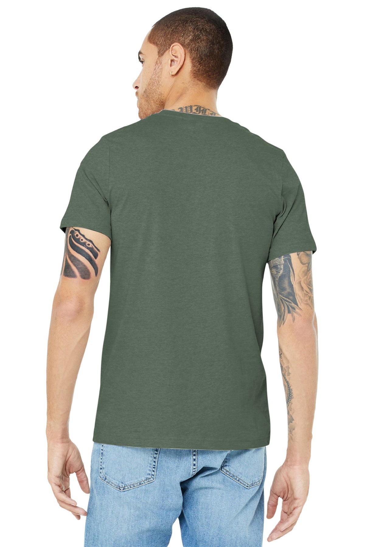 Bella Canvas Unisex Jersey T-Shirt, Heather Miltary Green [Benjamin and Company]