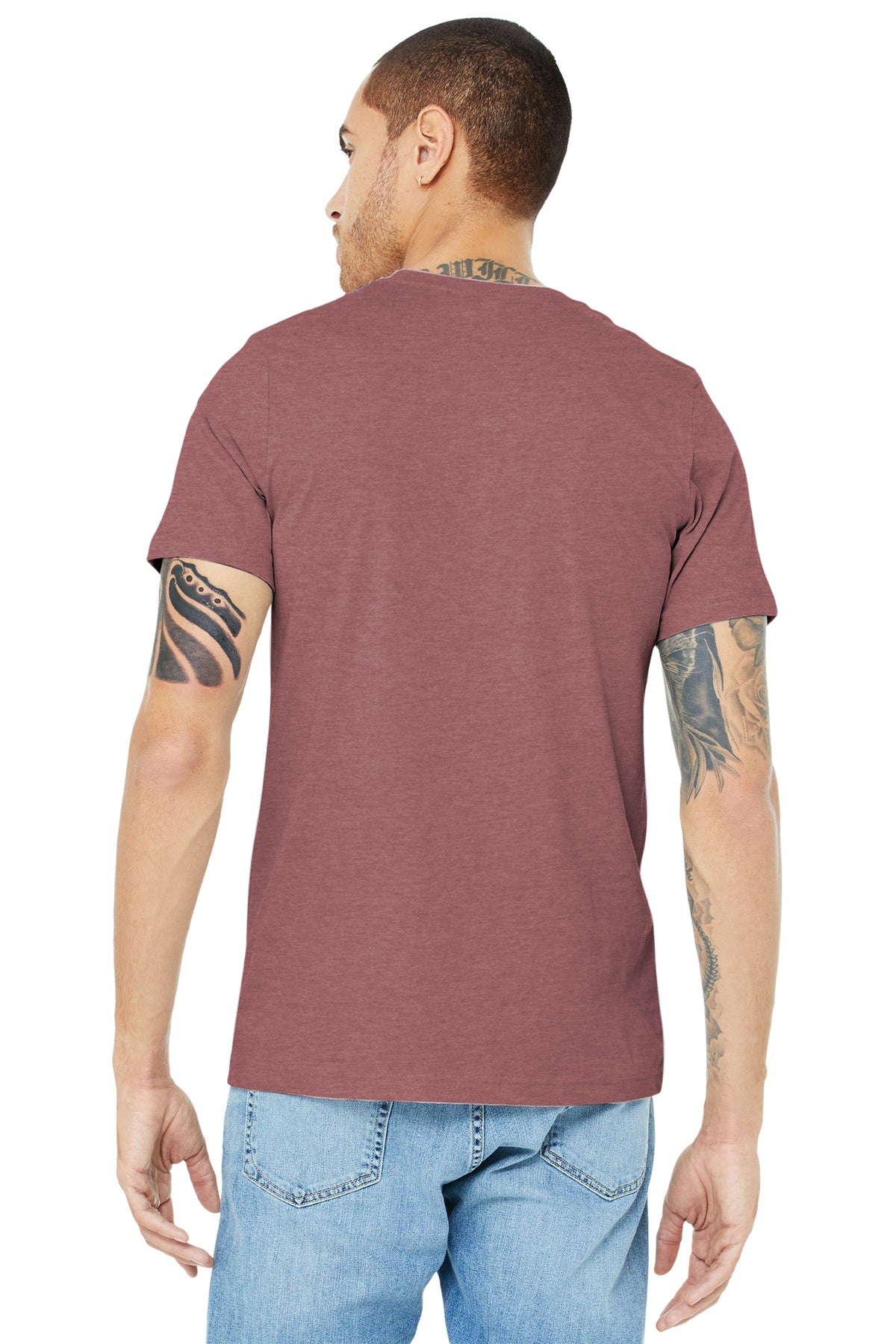 bella + canvas unisex jersey short sleeve t-shirt 3001c heather mauve