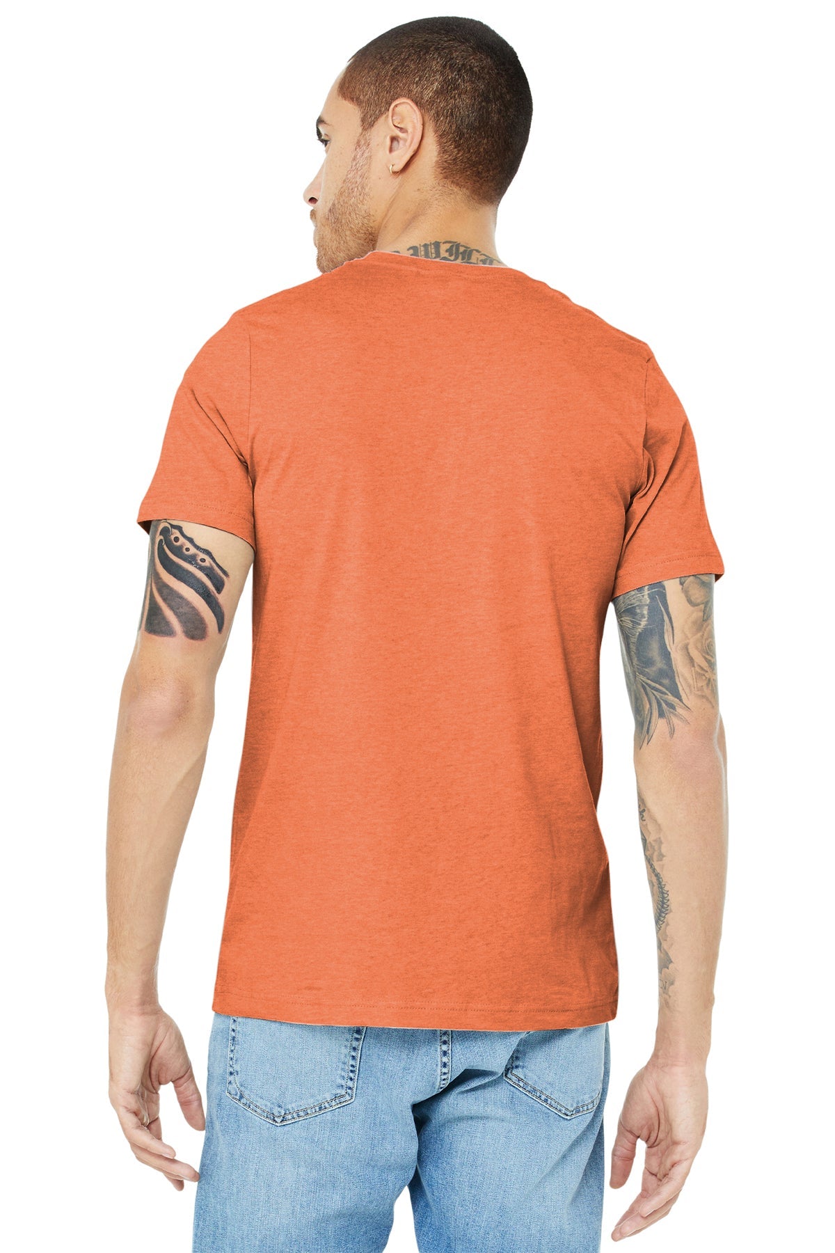 bella + canvas unisex jersey short sleeve t-shirt 3001c heather orange