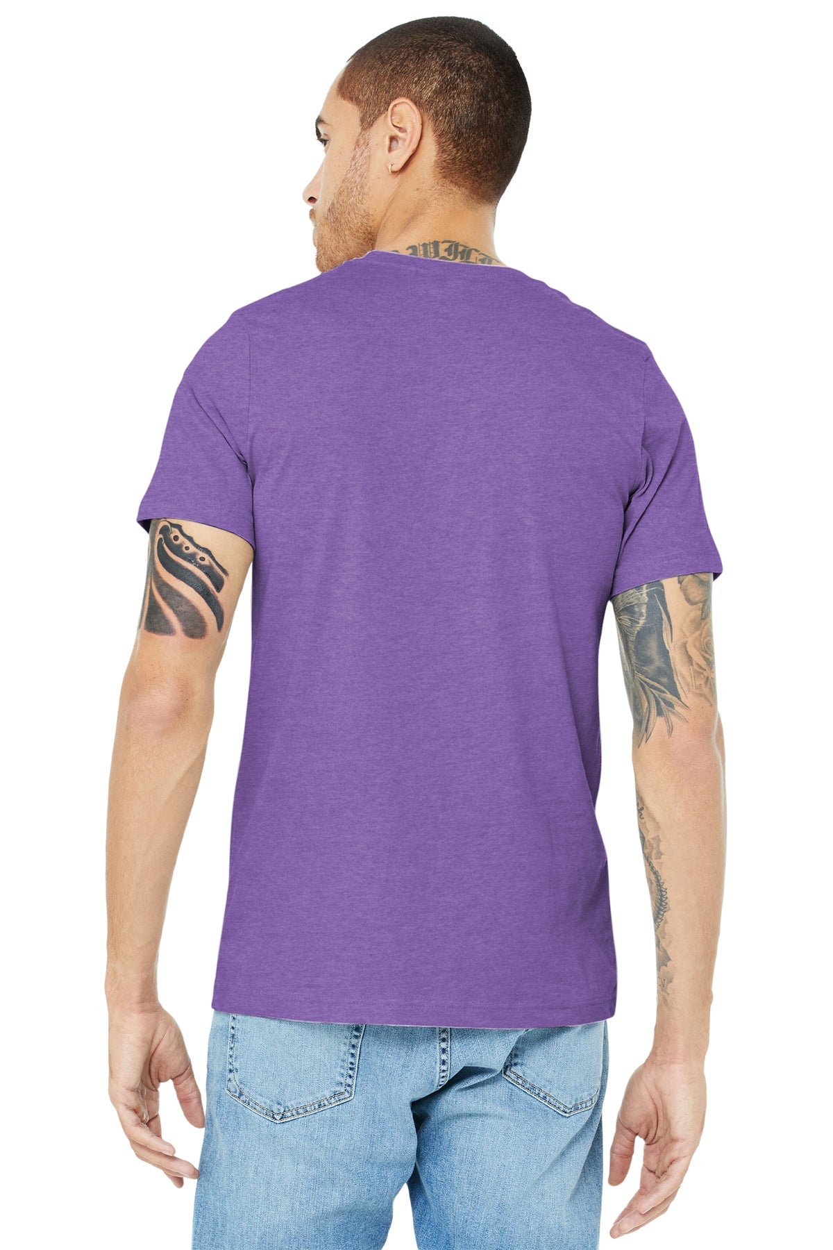 bella + canvas unisex jersey short sleeve t-shirt 3001c hthr team purple
