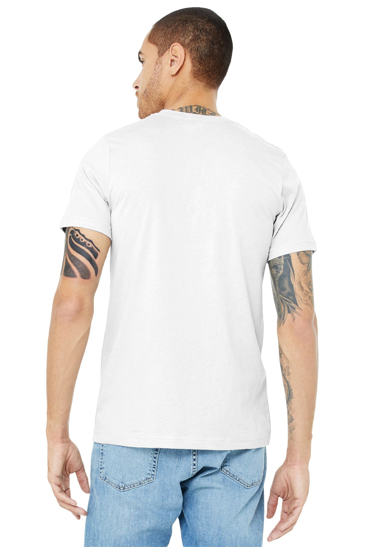 bella + canvas unisex jersey short sleeve t-shirt 3001c solid wht blend