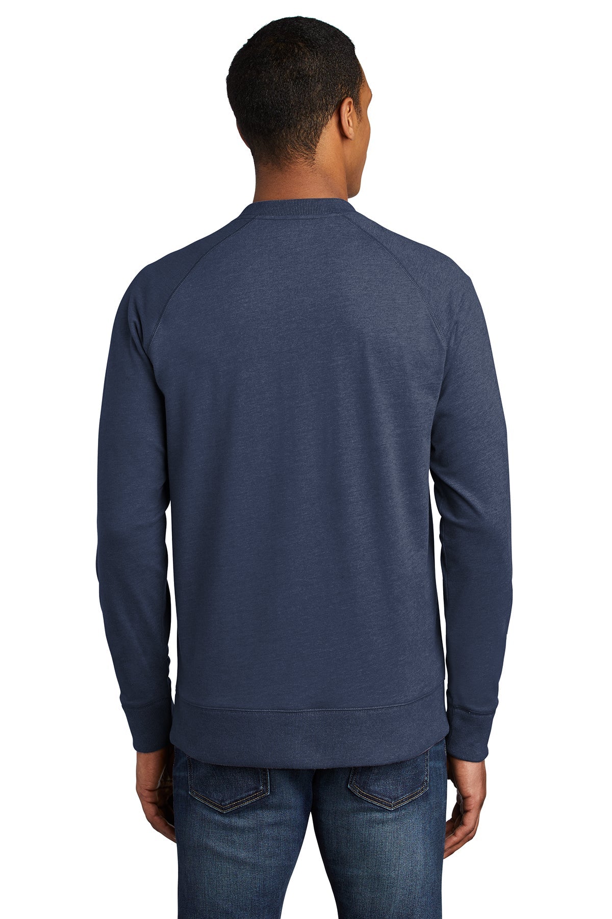 New Era Sueded Cotton Blend Custom Quarter Zips, True Navy Heather