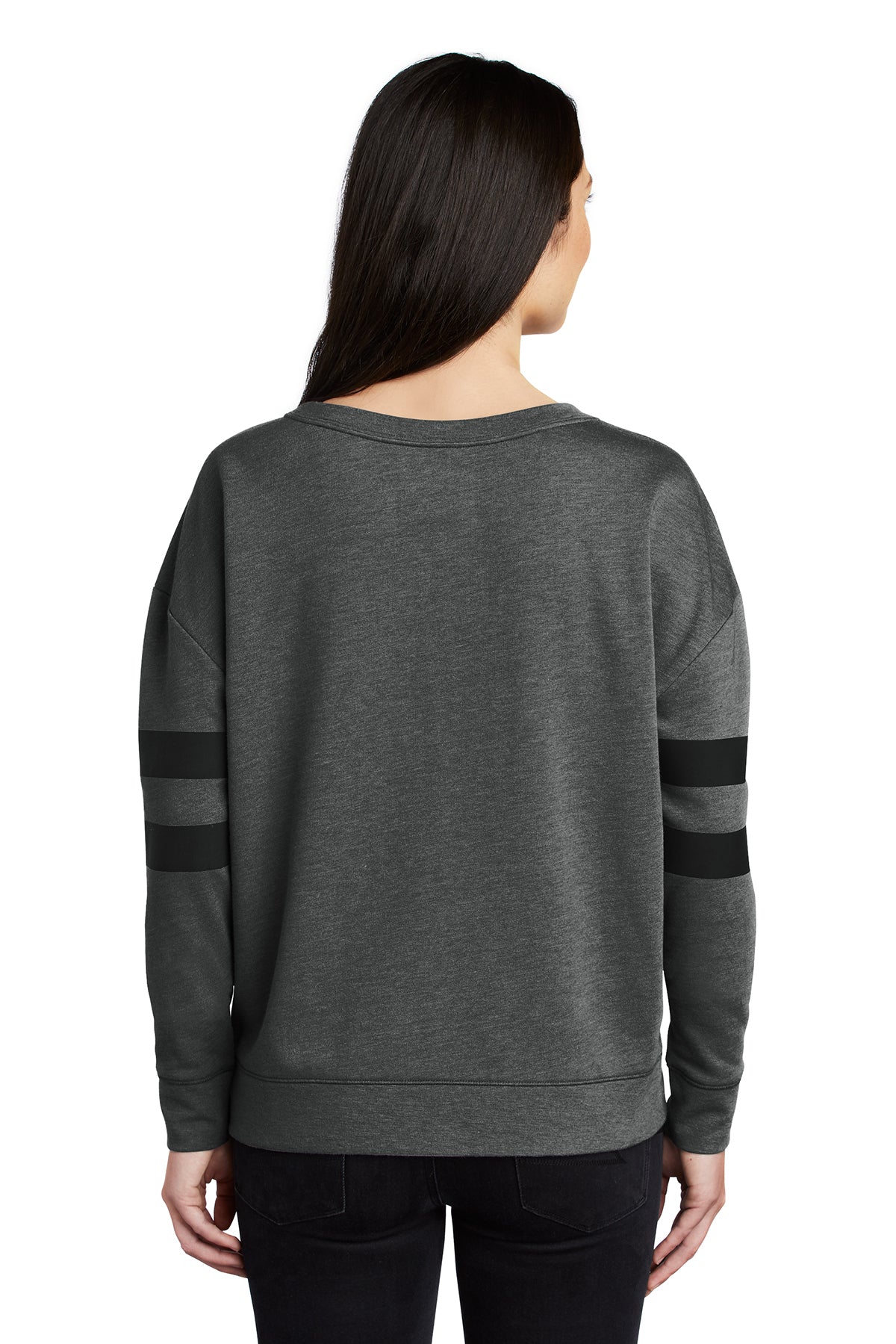 New Era Ladies Tri-Blend Branded Sweatshirts, Black Heather