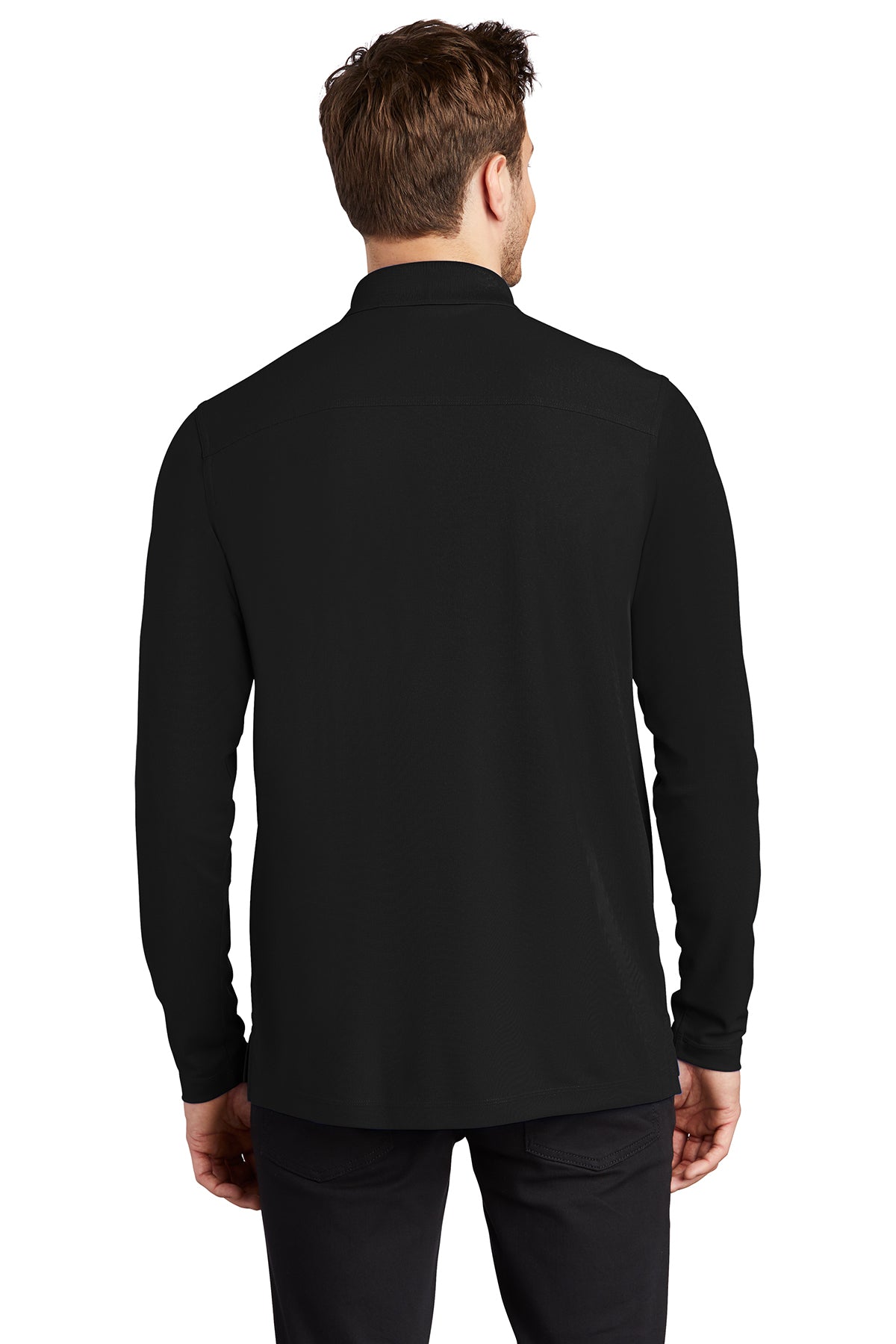 OGIO Caliber Customized Long Sleeve Polos, Blacktop
