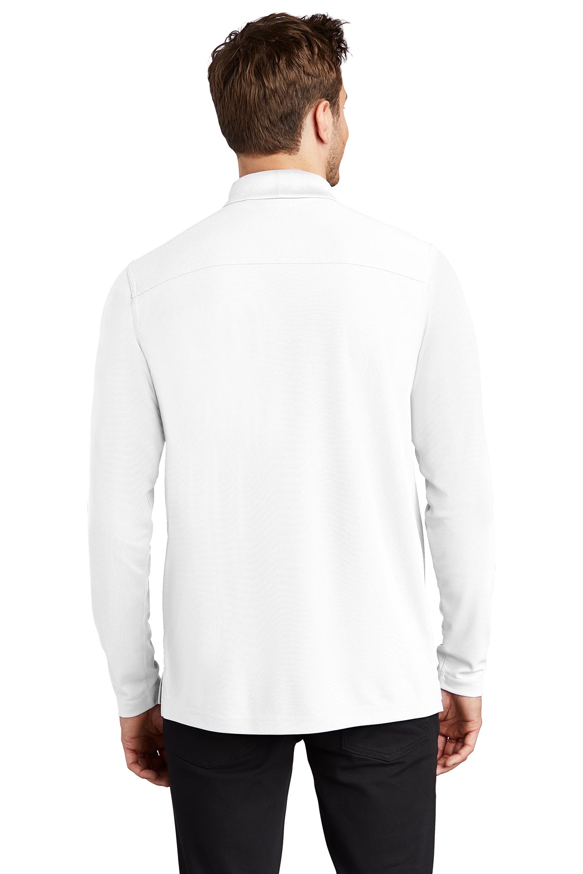 OGIO Caliber Customized Long Sleeve Polos, Bright White
