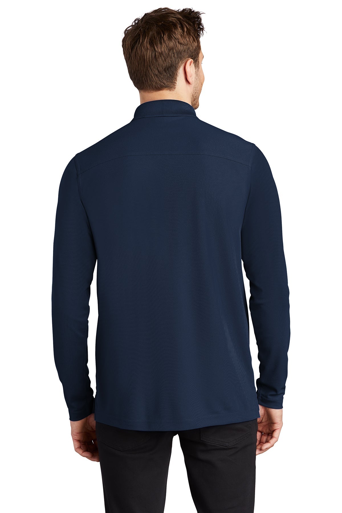 OGIO Caliber Customized Long Sleeve Polos, Navy