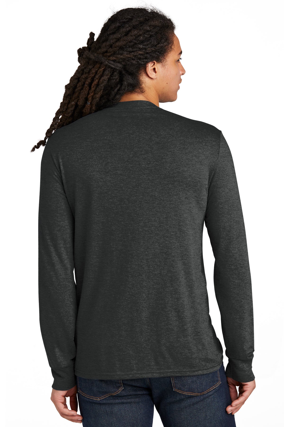 District Made Mens Perfect Tri Long Sleeve Crew Tee