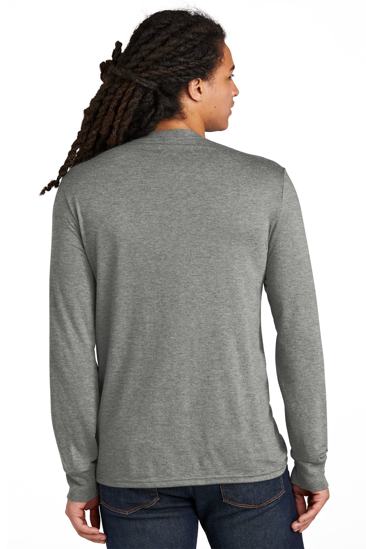 District Made Mens Perfect Tri Long Sleeve Crew Tee