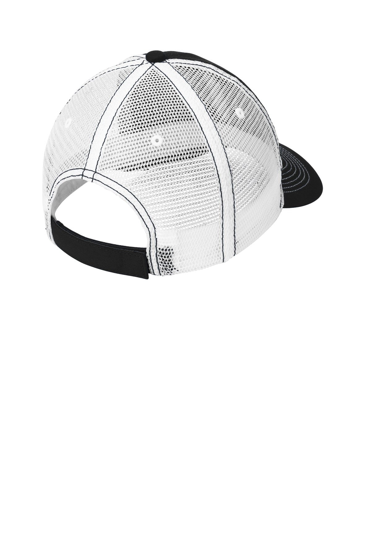 District Mesh Back Caps, Black/ White
