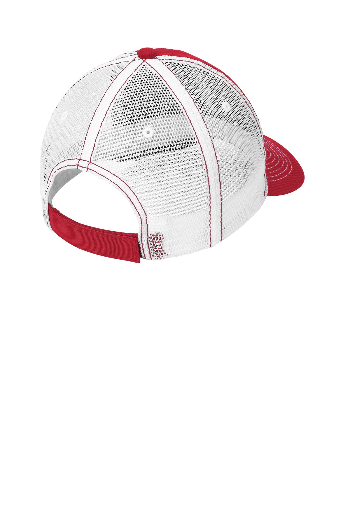 District Mesh Back Caps, Red/ White