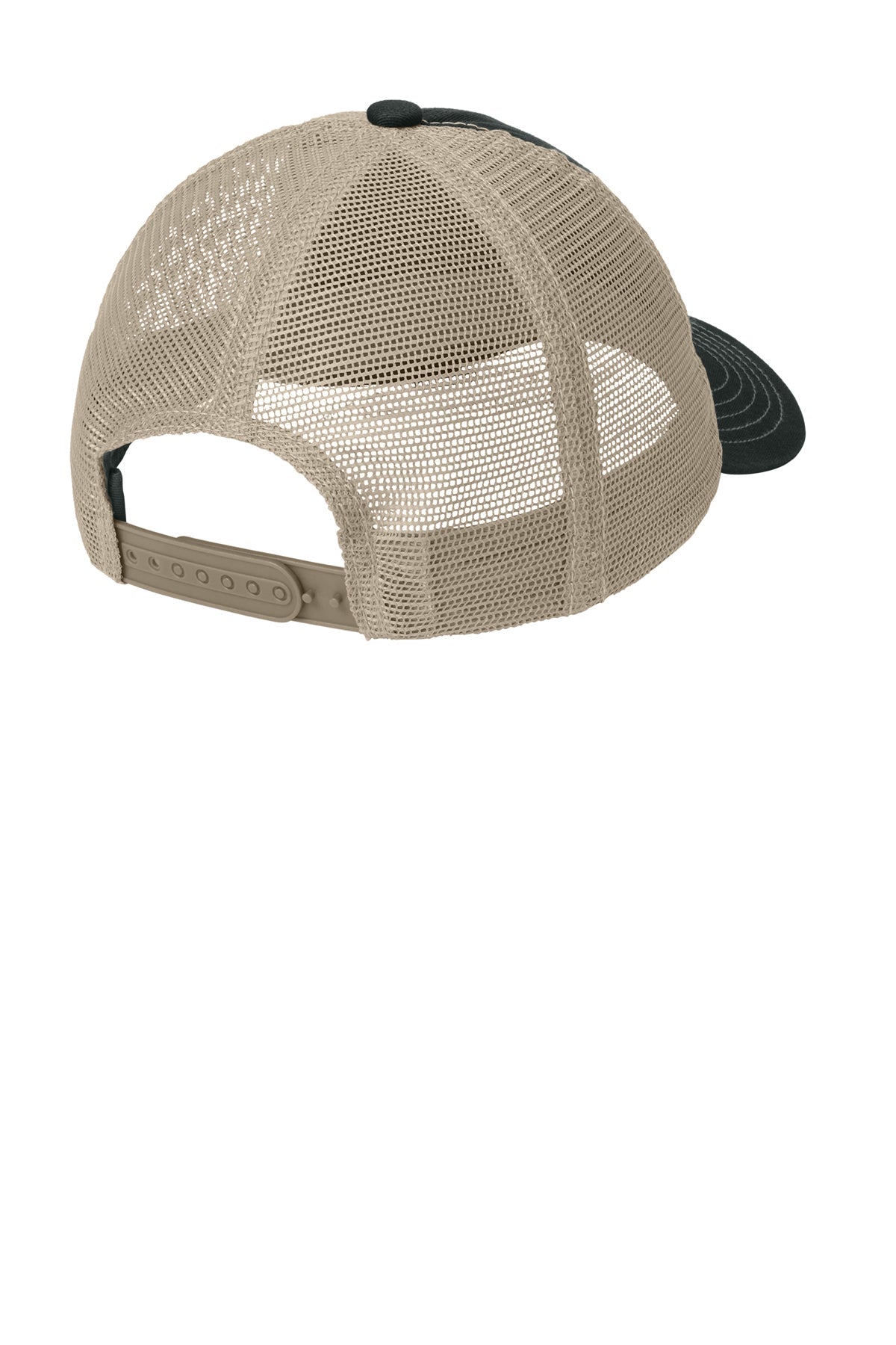 District Super Soft Mesh Back Caps, Black/ Khaki