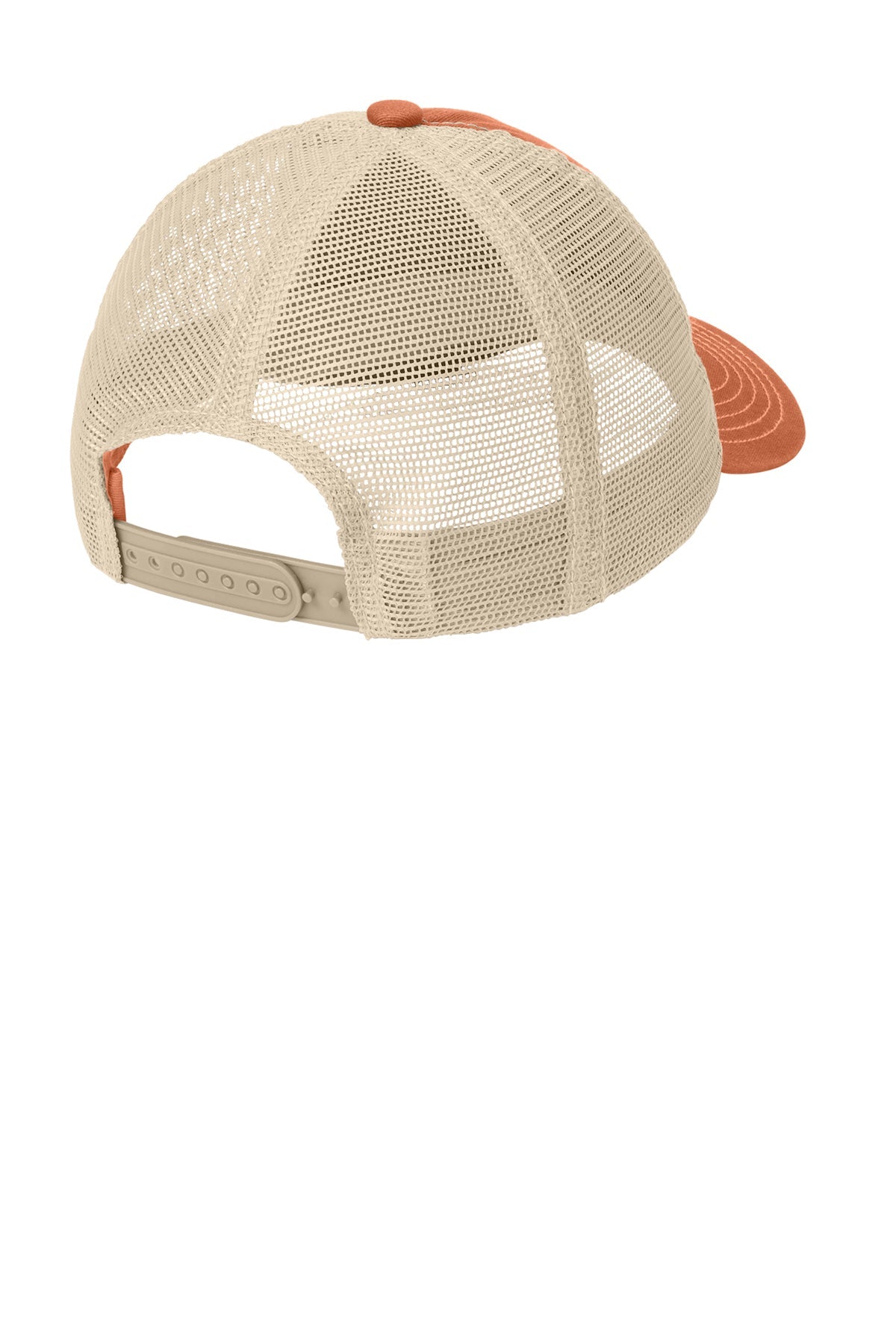 District Super Soft Mesh Back Caps, Burnt Orange/ Stone