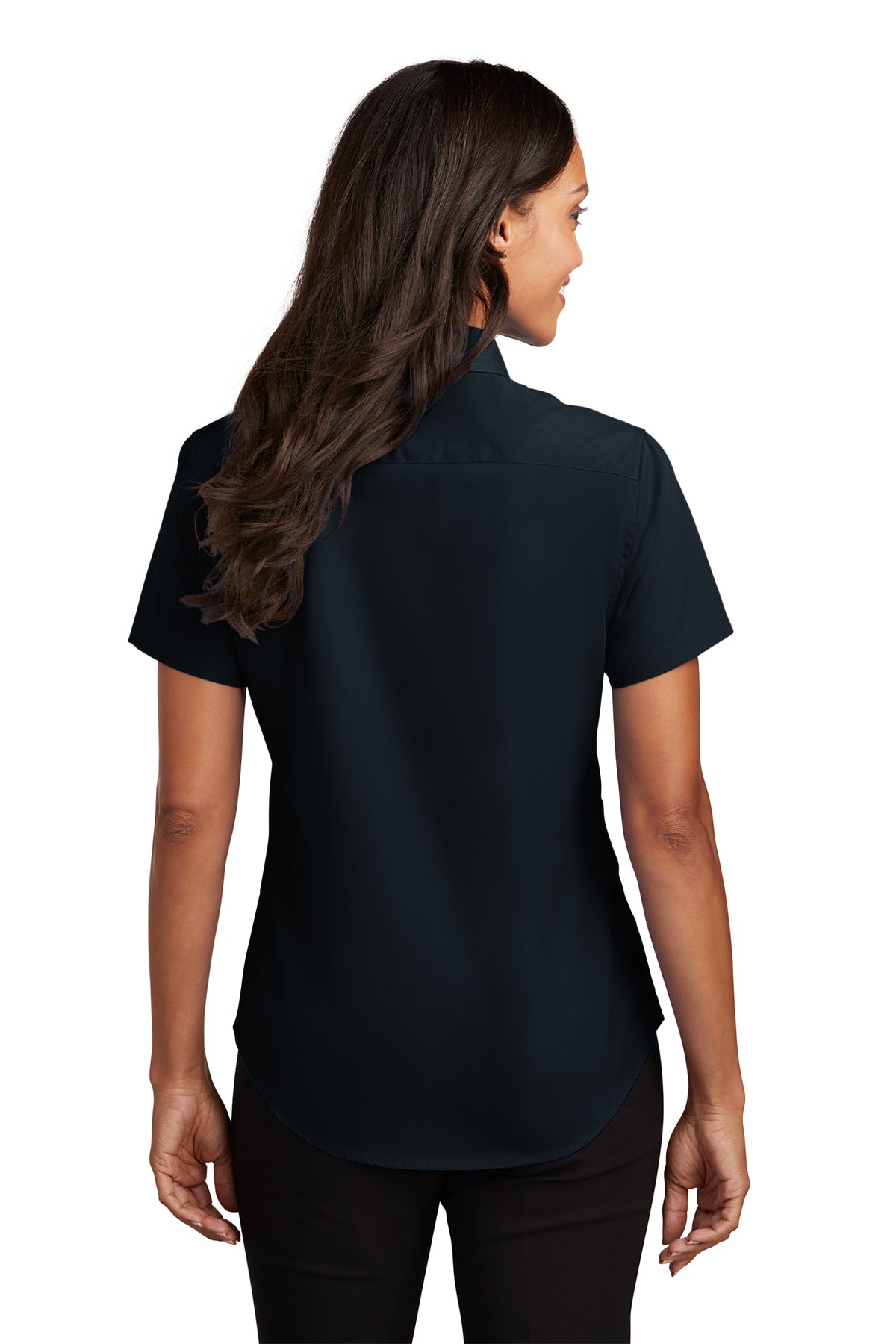 port authority_l508 _classic navy/light stone_company_logo_button downs
