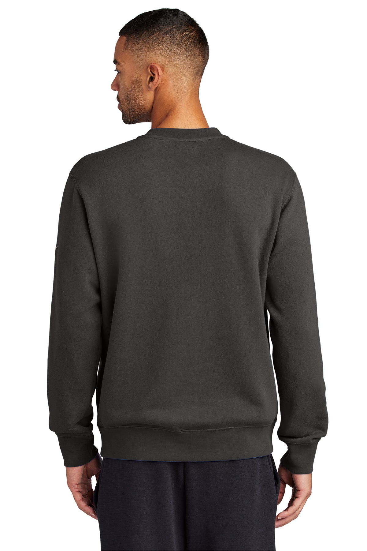 Nike Club Fleece Swoosh Custom Crews, Anthracite