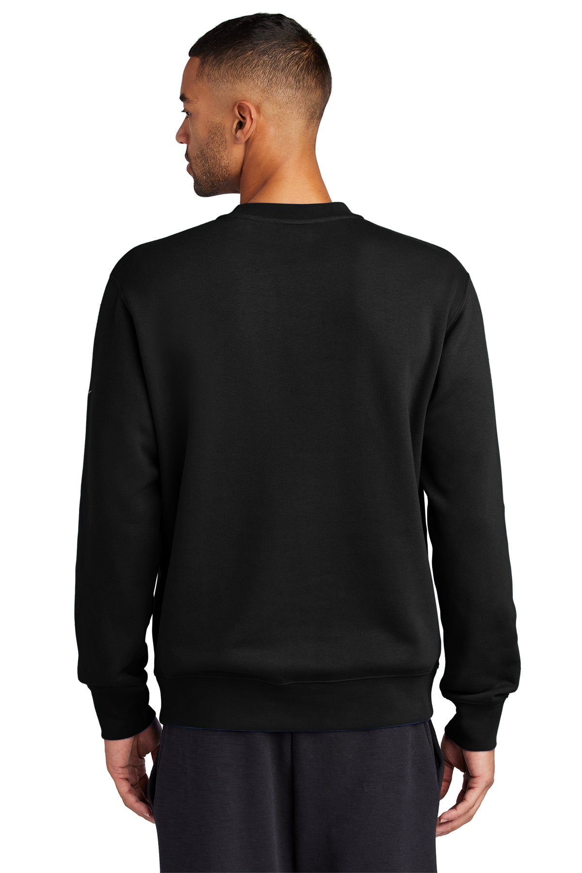 Nike Club Fleece Swoosh Custom Crews, Black [Zane Birts]