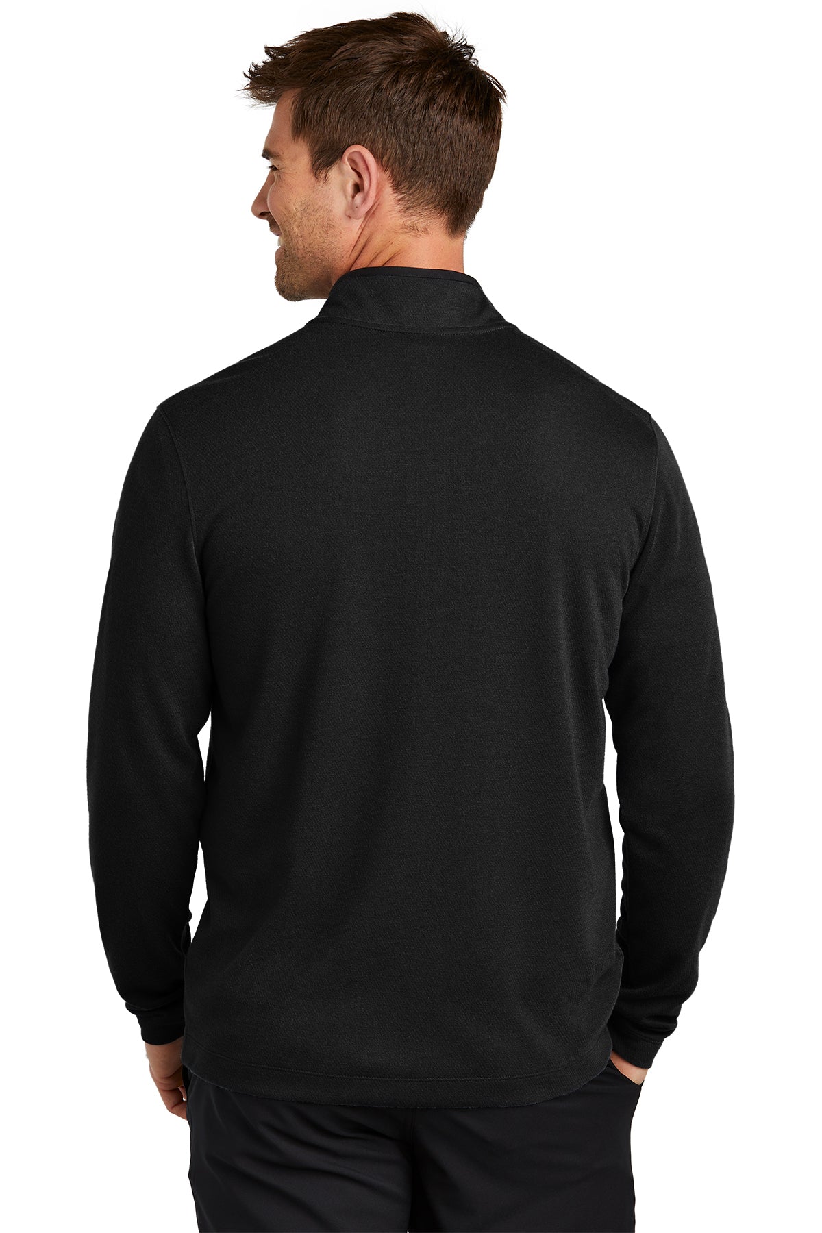 Nike Textured Customized Quarter Zips, Black