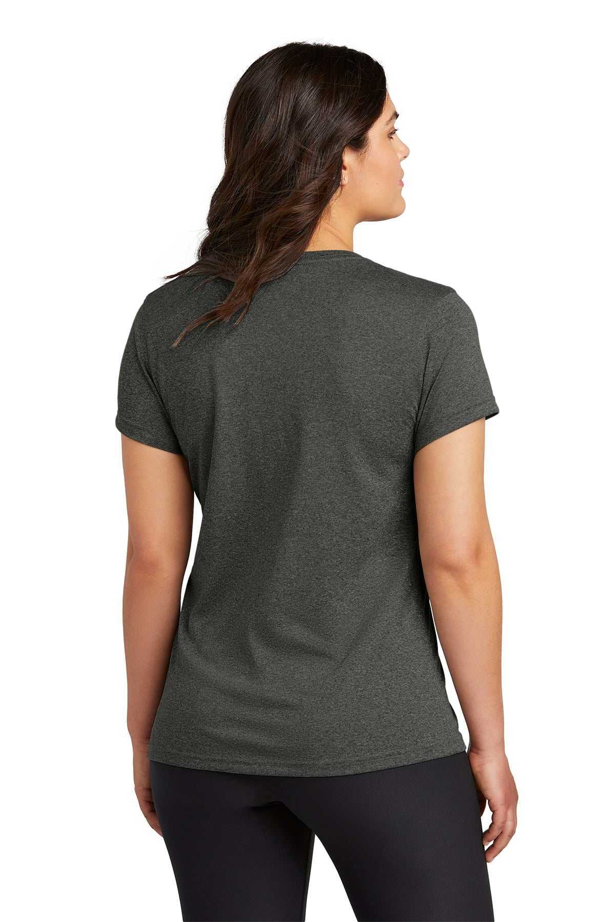 Nike Ladies Swoosh Sleeve rLegend Customized Tee's, Dark Smoke Heather
