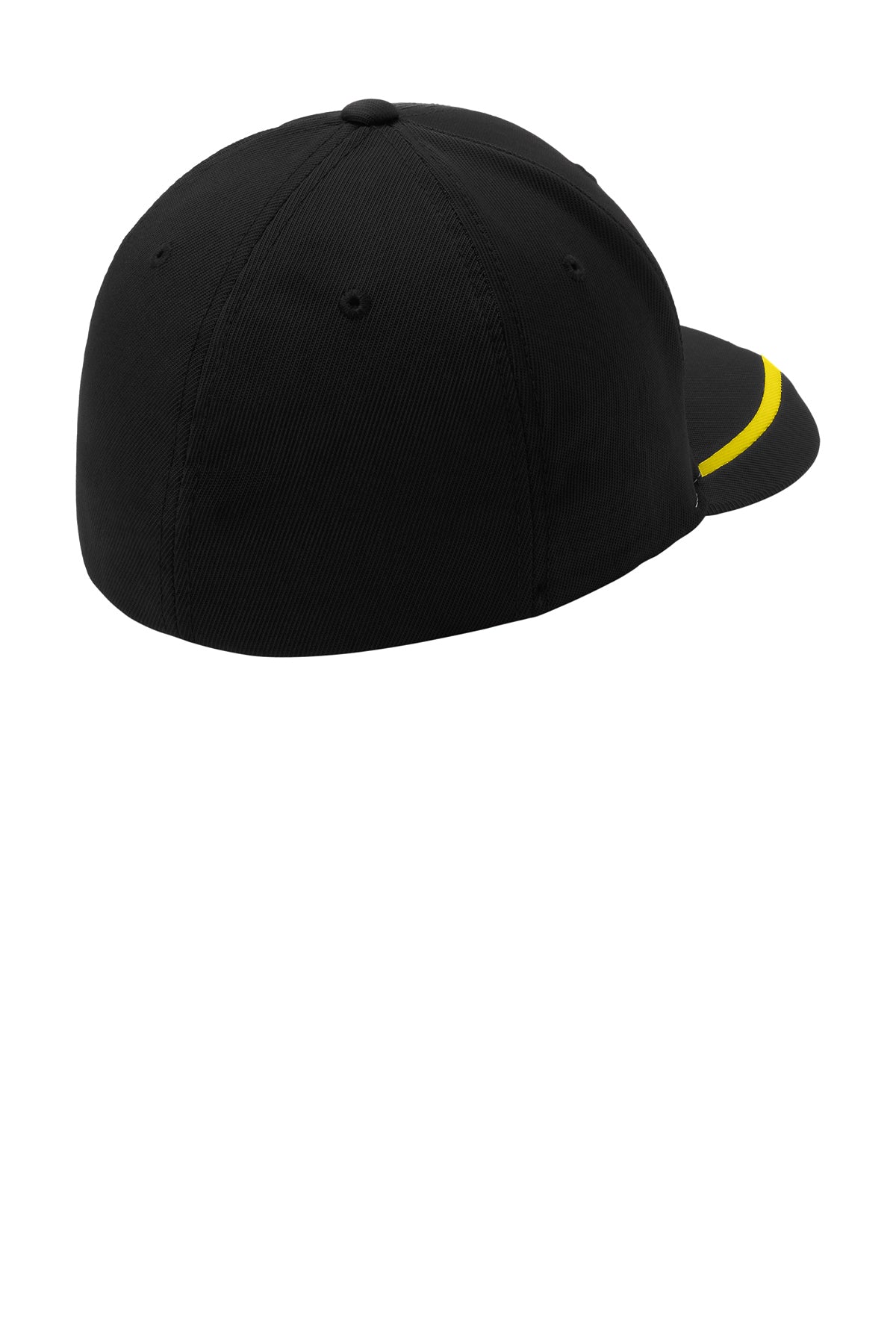 Sport-Tek Flexfit Performance Customized Colorblock Caps, Black/Gold