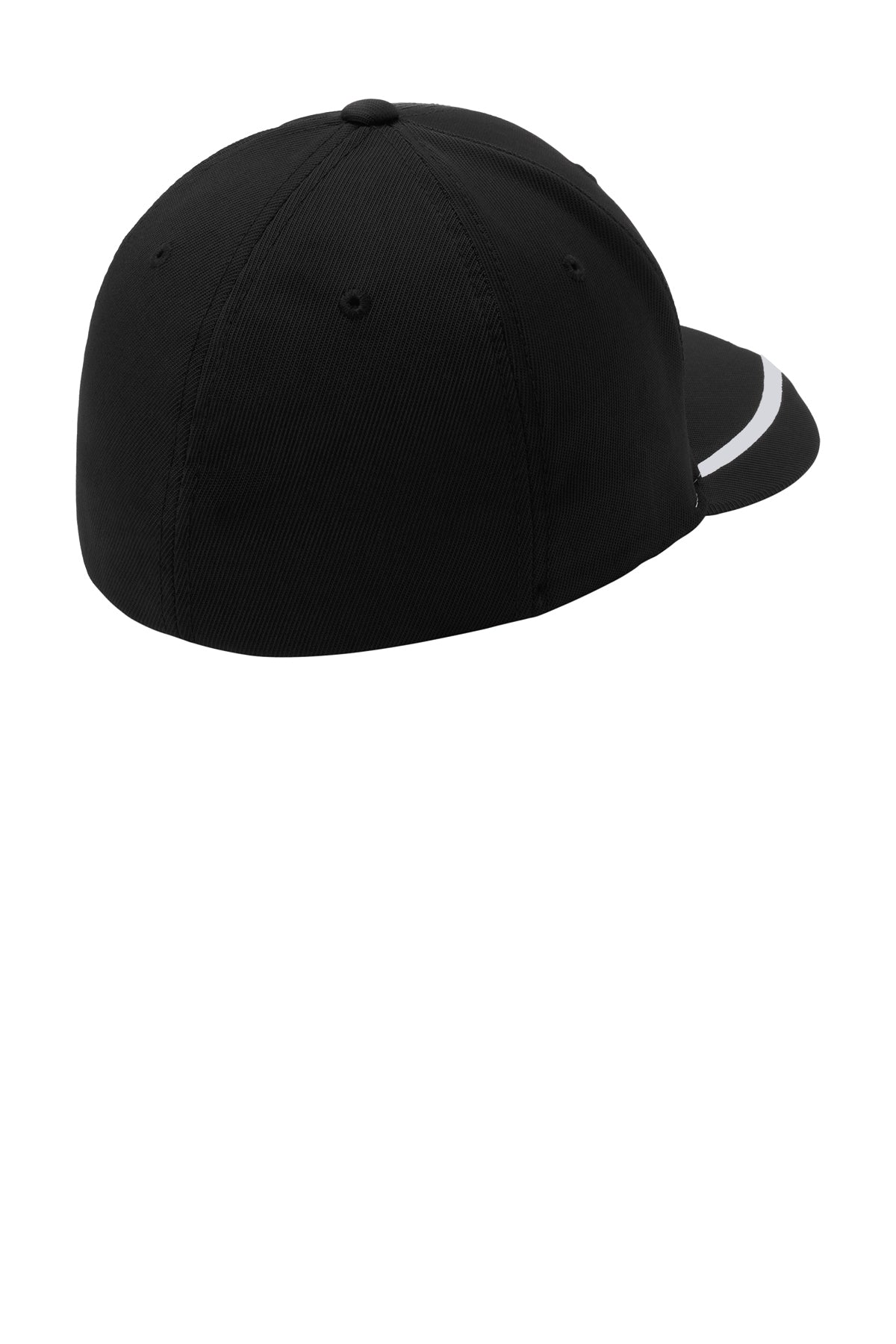 Sport-Tek Flexfit Performance Customized Colorblock Caps, Black/White
