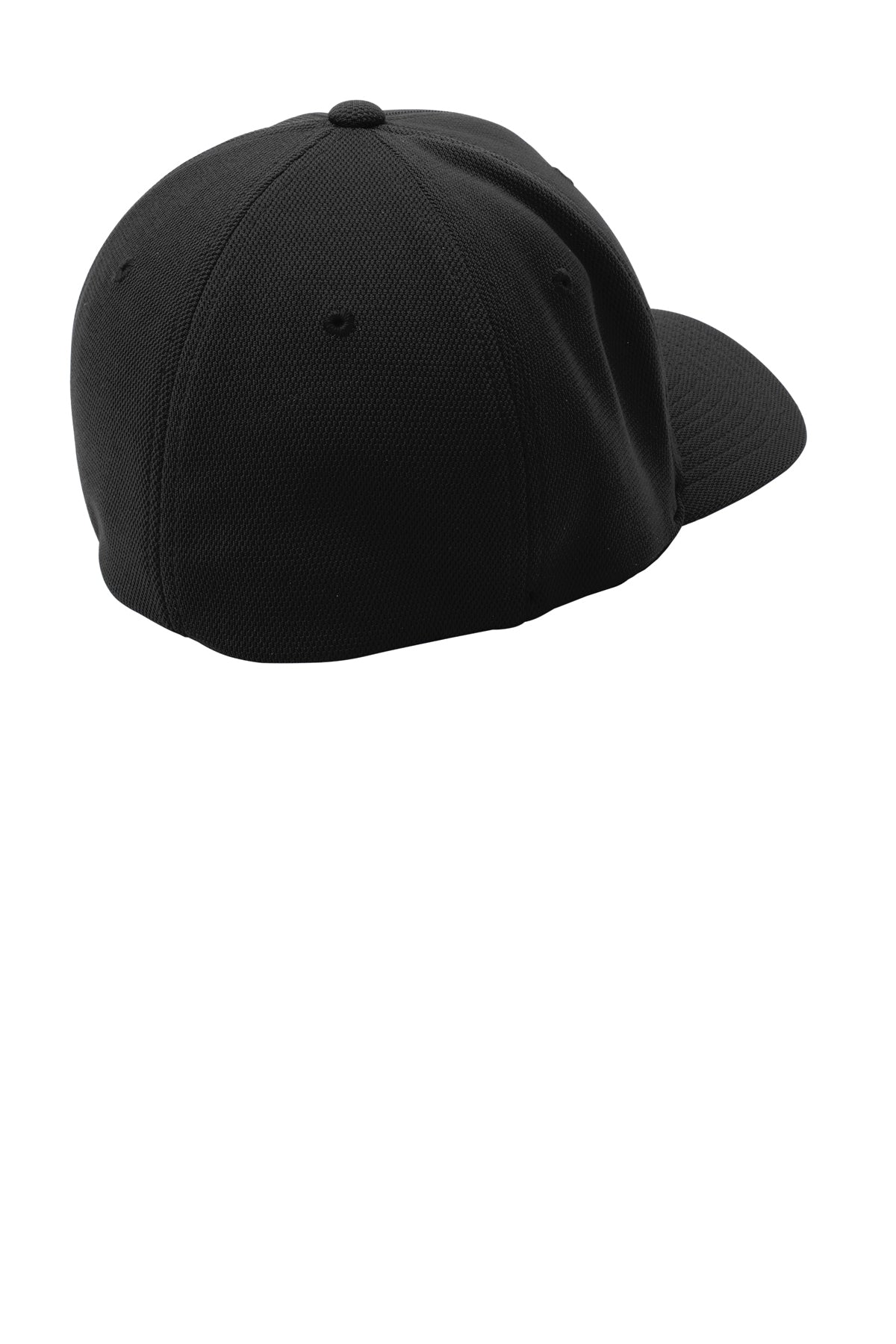 Sport-Tek Flexfit Cool & Dry Branded Poly Block Mesh Caps, Black