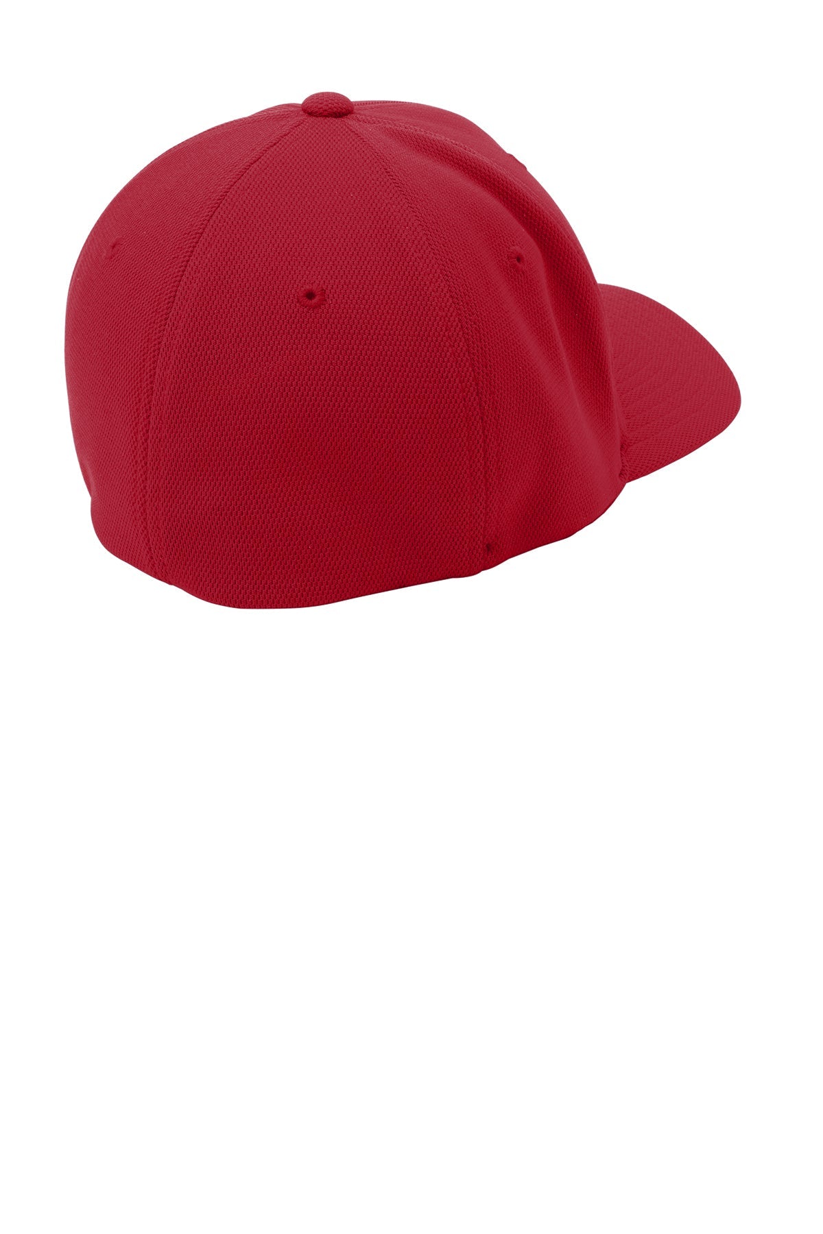 Sport-Tek Flexfit Cool & Dry Branded Poly Block Mesh Caps, True Red