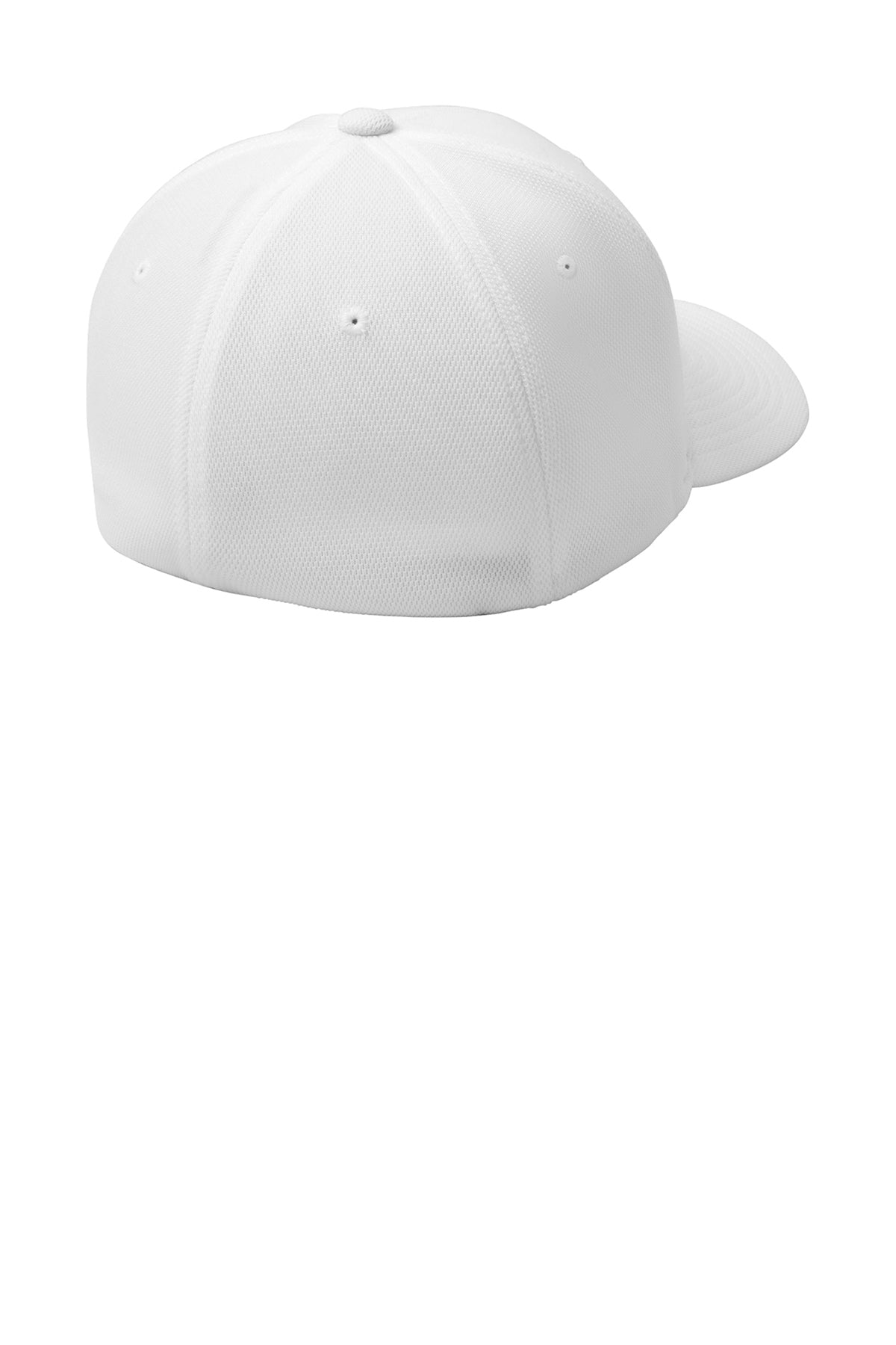Sport-Tek Flexfit Cool & Dry Customized Poly Block Mesh Caps, White