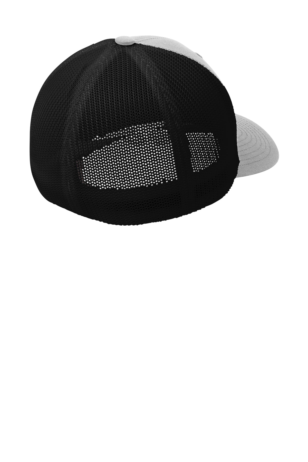 Port Authority Flexfit Mesh Back Branded Caps, Silver/Black