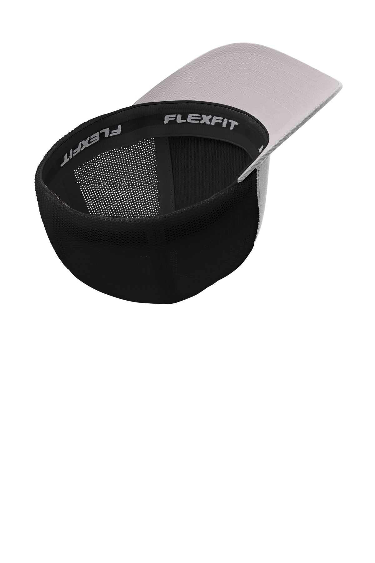 Port Authority Flexfit Mesh Back Branded Caps, Silver/Black