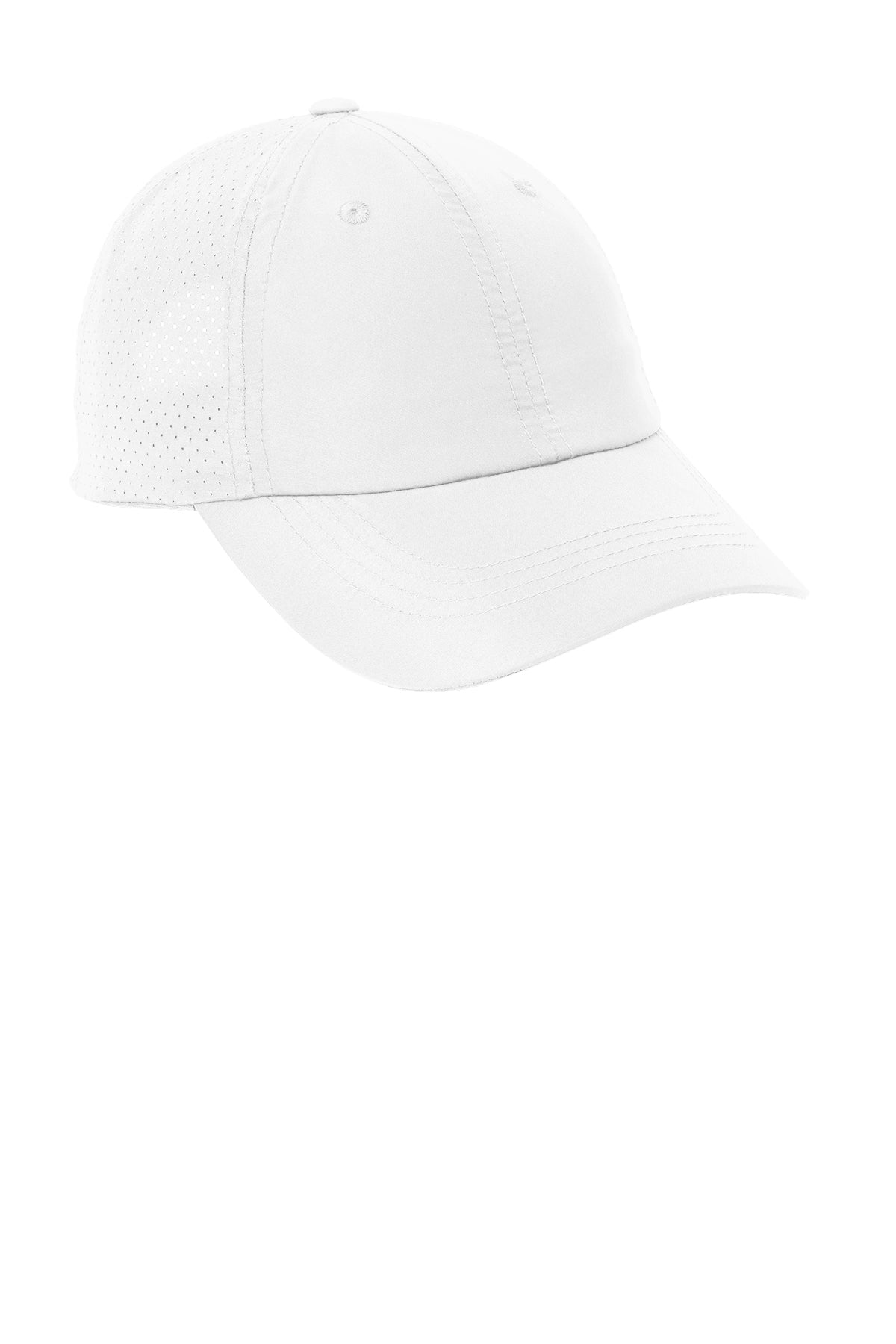 Port Authority Perforated Custom Caps, White