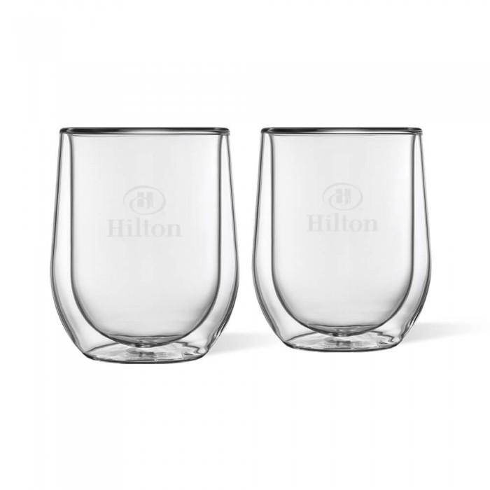 hirsch corkcicle stemless glass set (2) ck-stemsetc