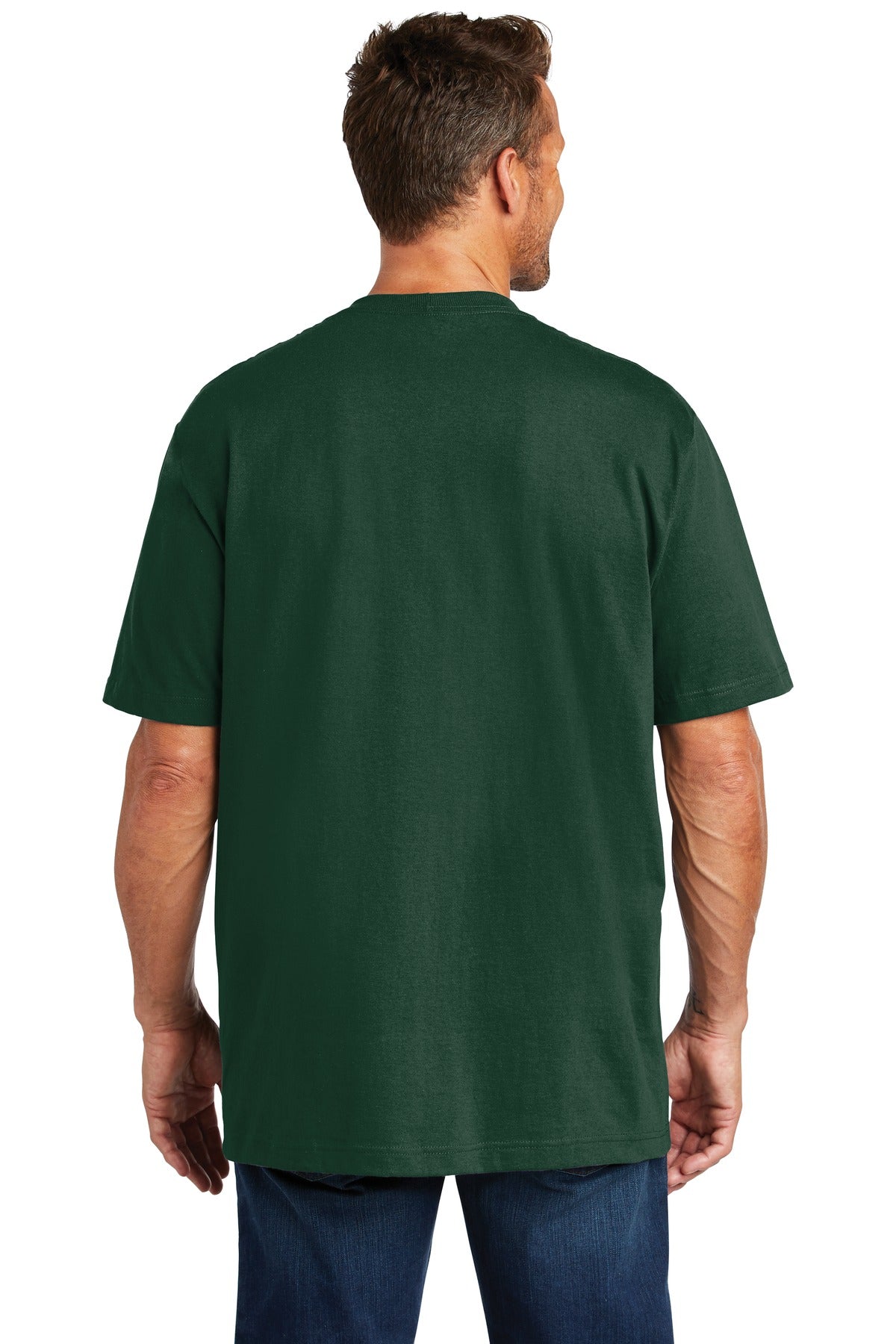 carhartt tall workwear pocket short sleeve t-shirt cttk87 hunter green