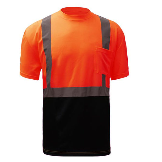 GSS Class 2 Safety Safety T-Shirt 5112 Orange with Black Bottom