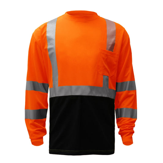 GSS Class 3 Safety LS T-Shirt 5114 Orange with Black Bottom