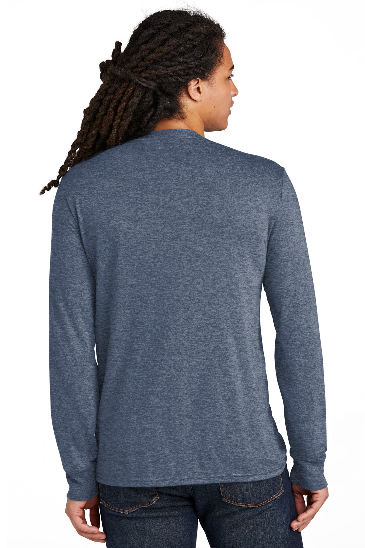 District Made Mens Perfect Tri Long Sleeve Crew Tee