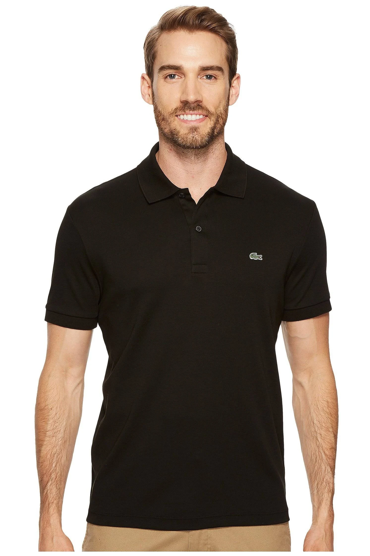 Lacoste Black dh2050 polo shirts with logo embroidery