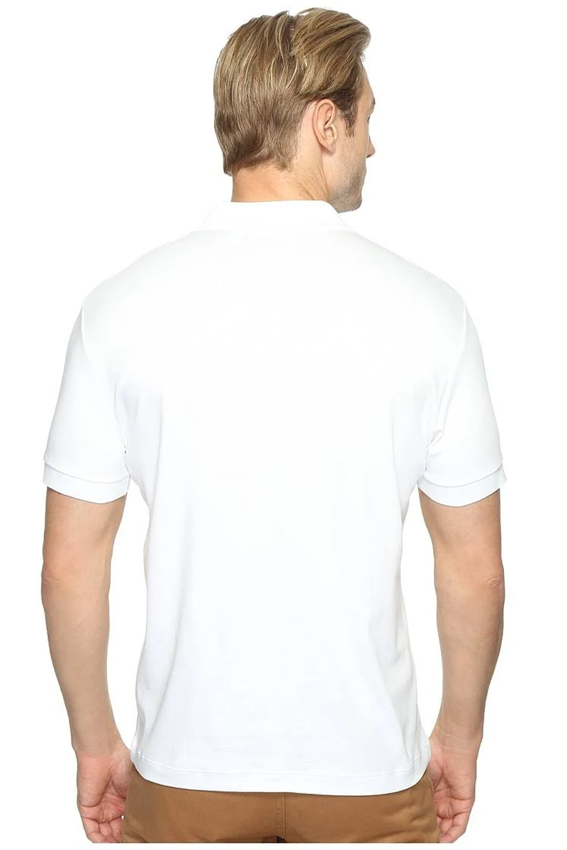 Custom Lacoste Mens Regular Fit Soft Cotton Polo dh2050 White