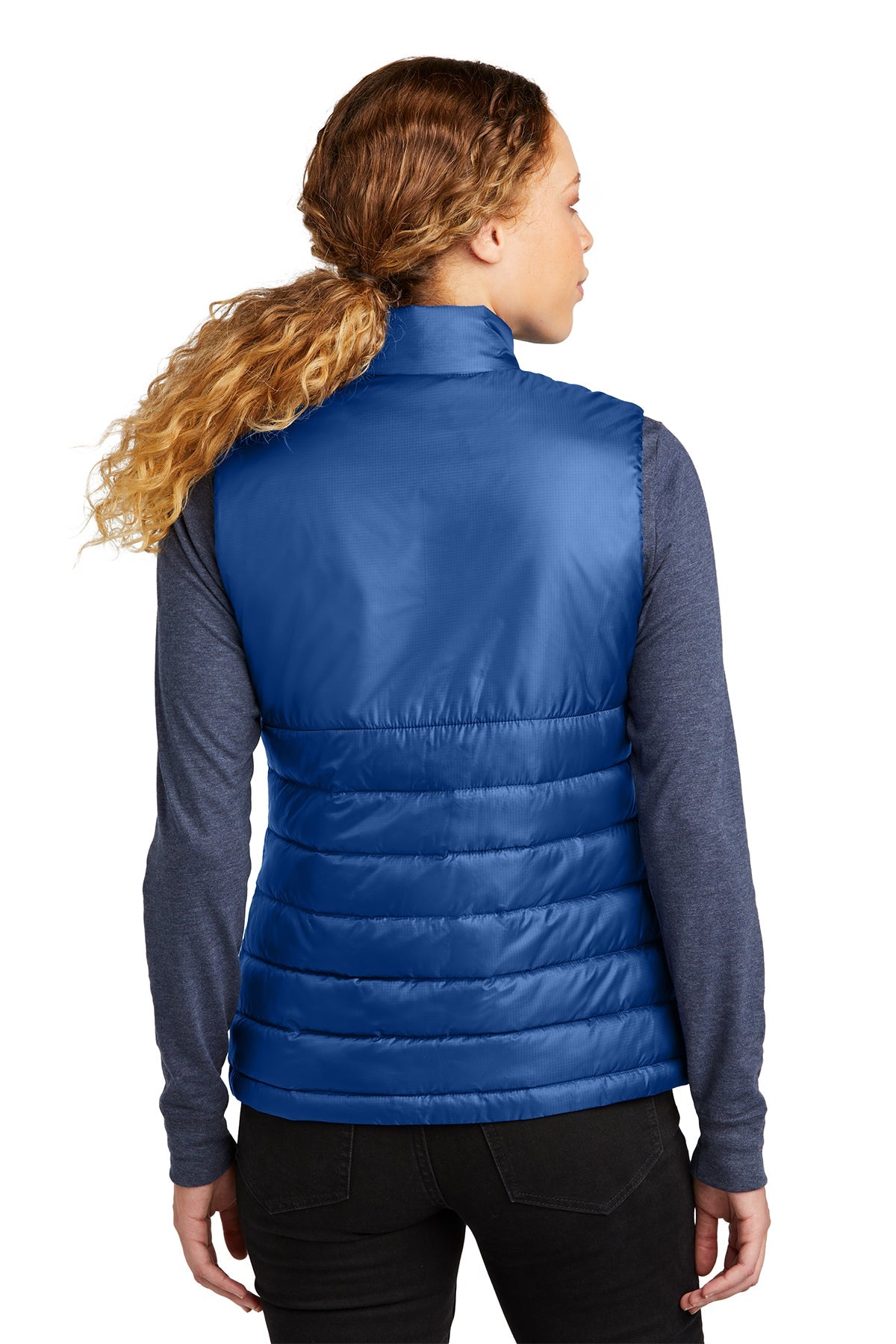 Eddie Bauer Ladies Customized Quilted Vests, Cobalt Blue