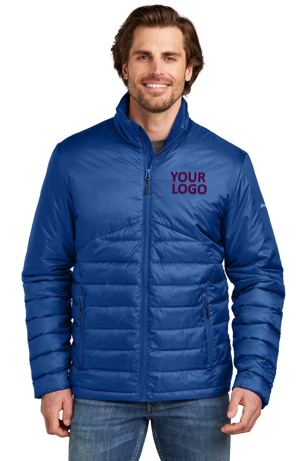 Eddie Bauer Cobalt Blue EB510 business jackets with logo