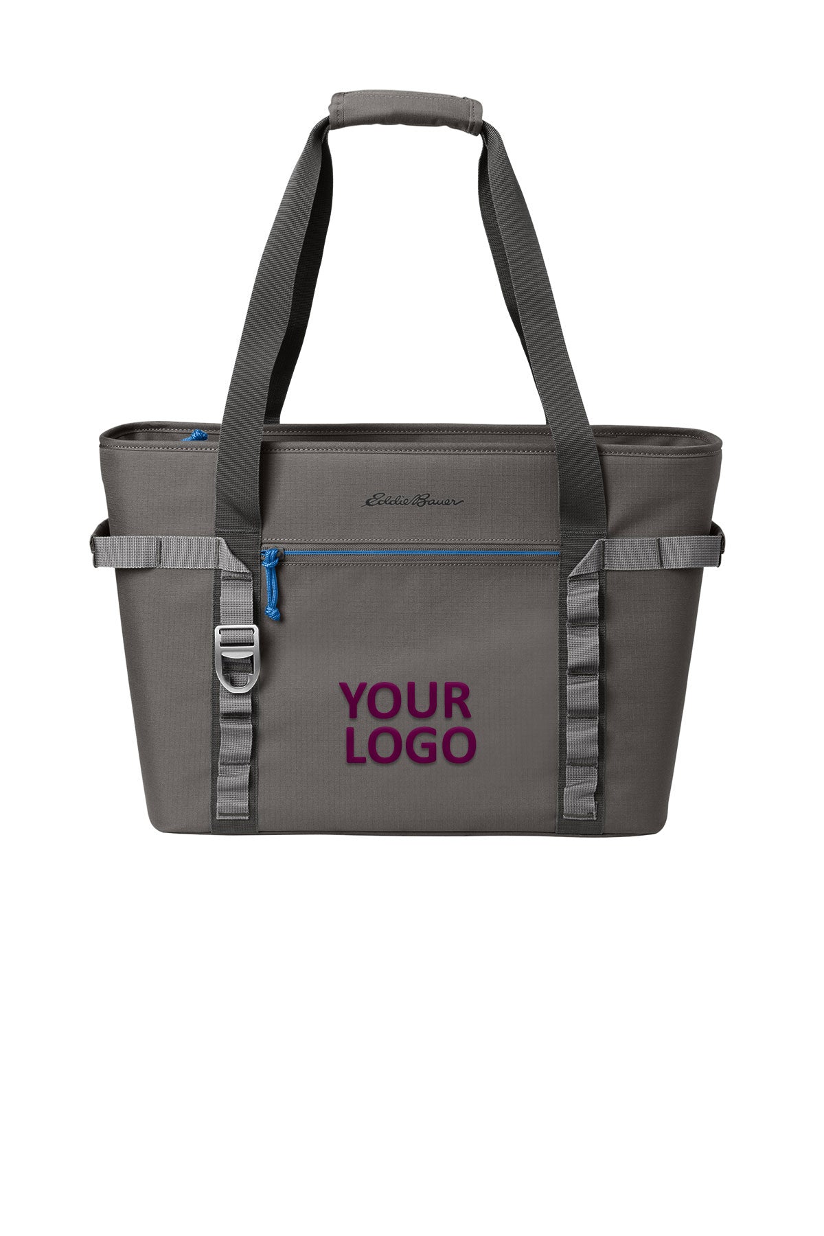 Eddie Bauer Max Cool Branded Tote Coolers, Metal Grey/ Expedition Blue