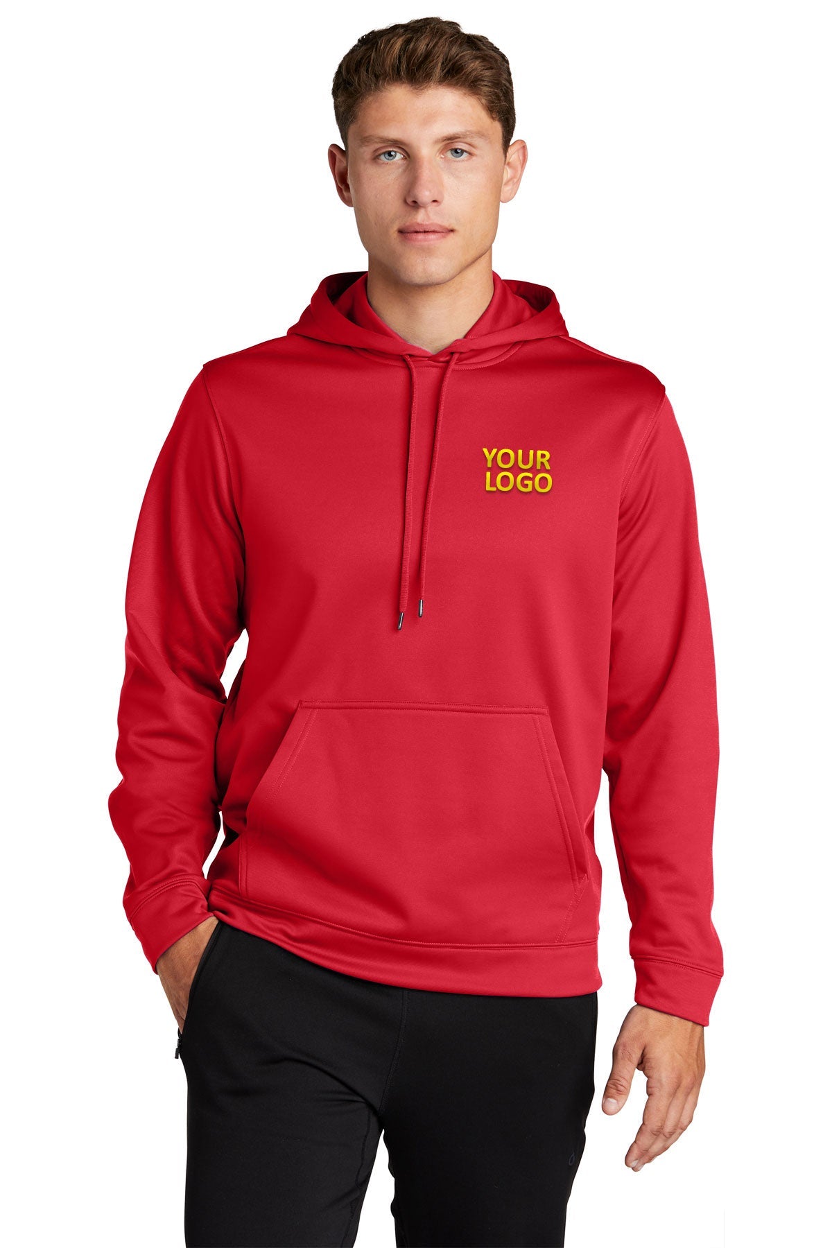 Sport-Tek Deep Red F244 custom logo sweatshirts embroidered