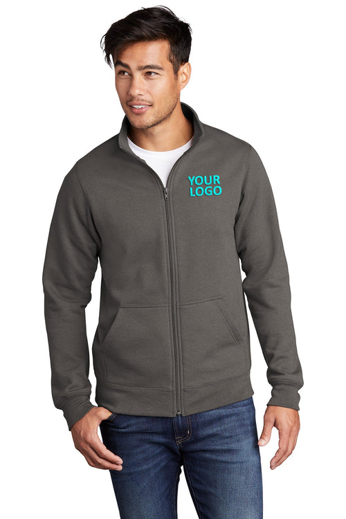 Port & Company Core Fleece Customized Quarter Zips, Charcoal