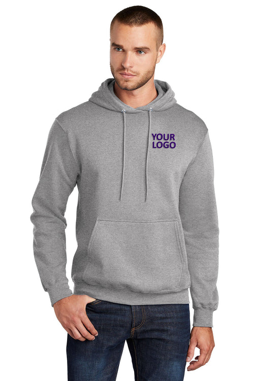 Port & Company Ladies Core Fleece Customized Hoodies, Graphite Heather