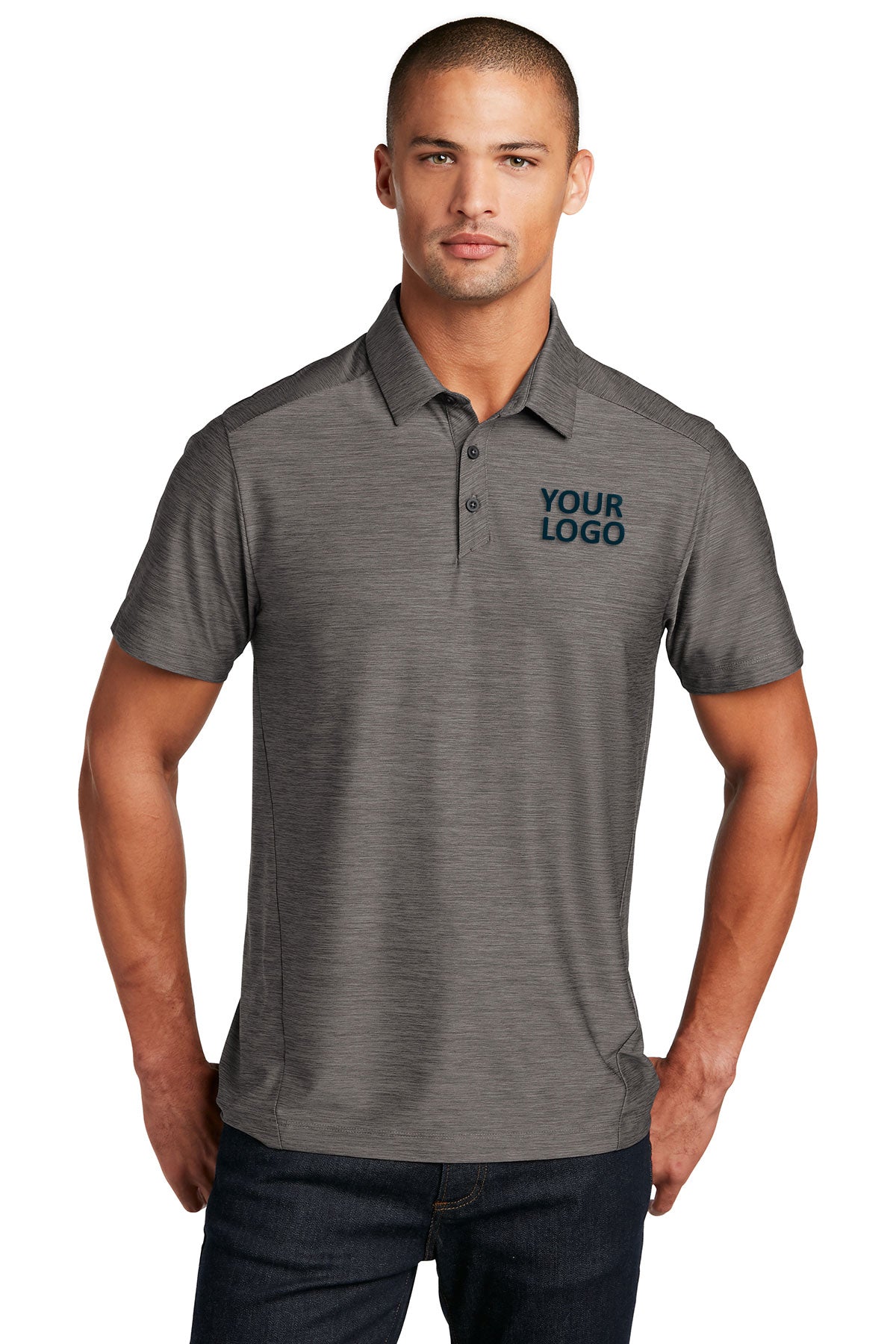 OGIO Slate Customized Polos, Gear Grey
