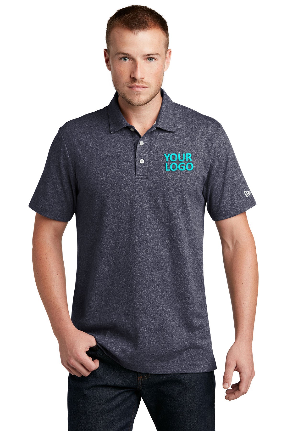 New Era Slub Twist Custom Polos, True Navy Twist [Dunbar]