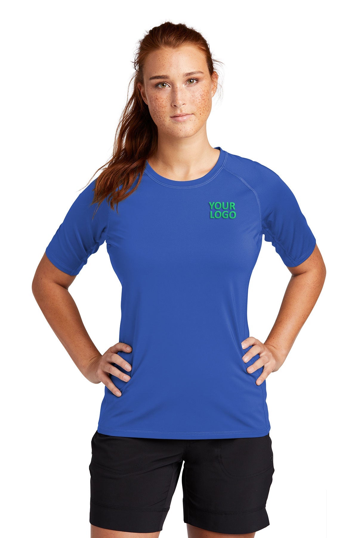 Sport-Tek True Royal LST470 custom polo shirts with logo