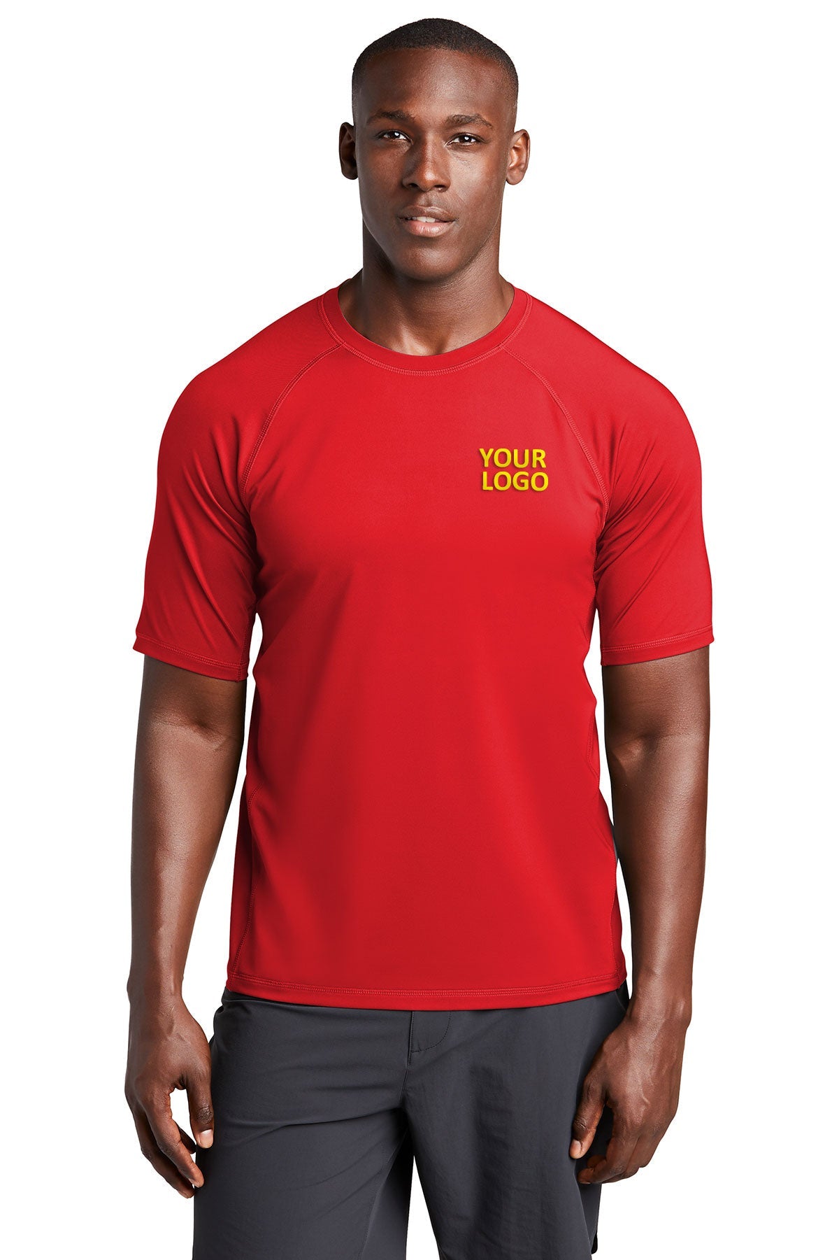 Sport-Tek True Red ST470 custom embroidered polo shirts