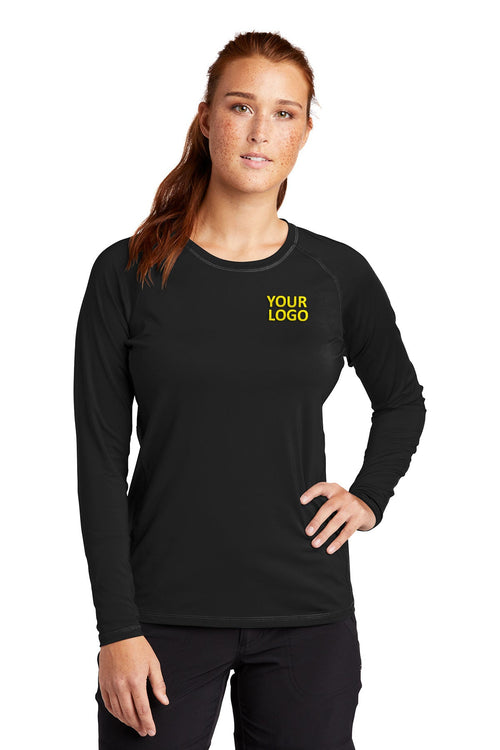 Sport-Tek Ladies Rashguard Branded Tee's, Black