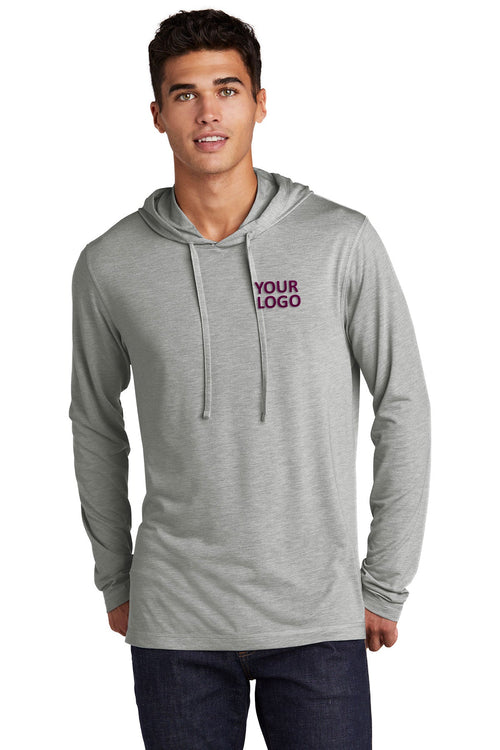 Sport-Tek Ladies PosiCharge Tri-Blend Wicking Custom Long Sleeve Hoodies, Light Grey Heather