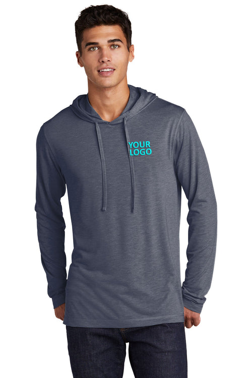 Sport-Tek Ladies PosiCharge Tri-Blend Wicking Customized Long Sleeve Hoodies, True Navy Heather