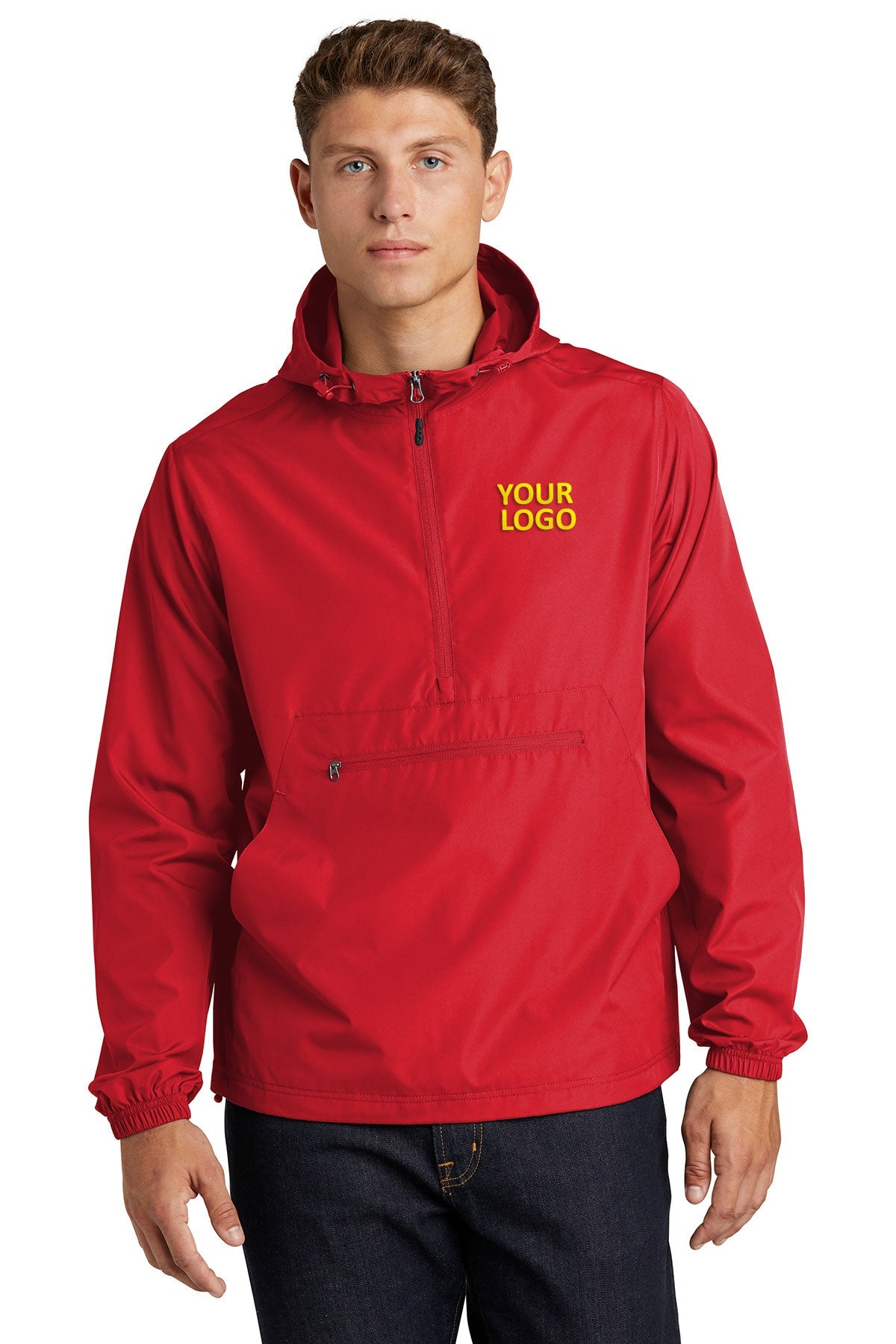 Sport-Tek Packable Anorak JST66 True Red